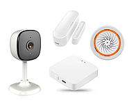 Комплект сигналізації "захист від проникнення в будинок" 1DAL | Розумна камера + Датчик відчинення + Сирена + Хаб | Tuya, фото 2