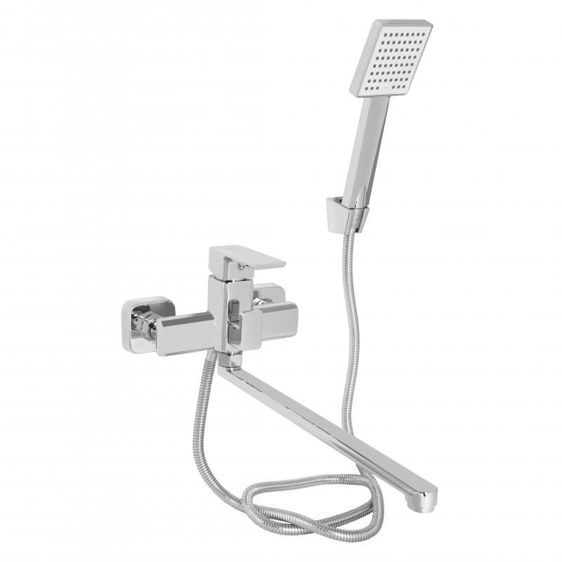 Смеситель для ванны Lidz Dozorca 005 с поворотным изливом (c душевым гарнитуром) (k35) LDDOZ005CRM45405 Chrome, фото 1
