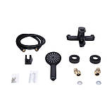 Змішувач для ванни Lidz Latwa 006 (з душовим гарнітуром) (k35) LDLAT006BLA45419 Black, фото 7