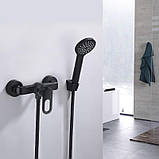 Смеситель для душа Lidz Latwa 010 (с душевым гарнитуром) (k40) LDLAT010BLA45421 Black, фото 7