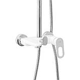 Душова система універсальна Lidz Latwa 1030 на три споживача (з виливом) (k35) LDLAT1030WHI45427 White, фото 3