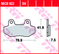 Тормозные колодки TRW / LUCAS MCB822
