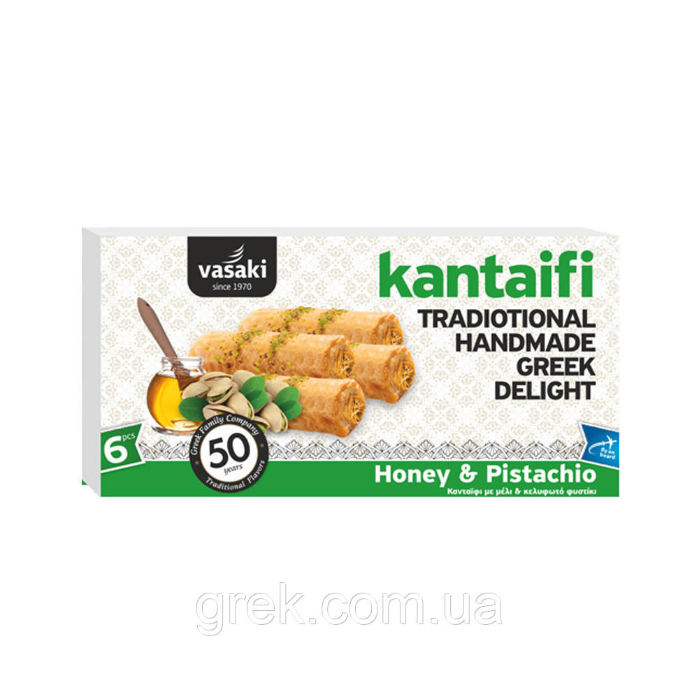 Катаїфі з медом, фісташками та мигдалем Vasaki 200 г, фото 1