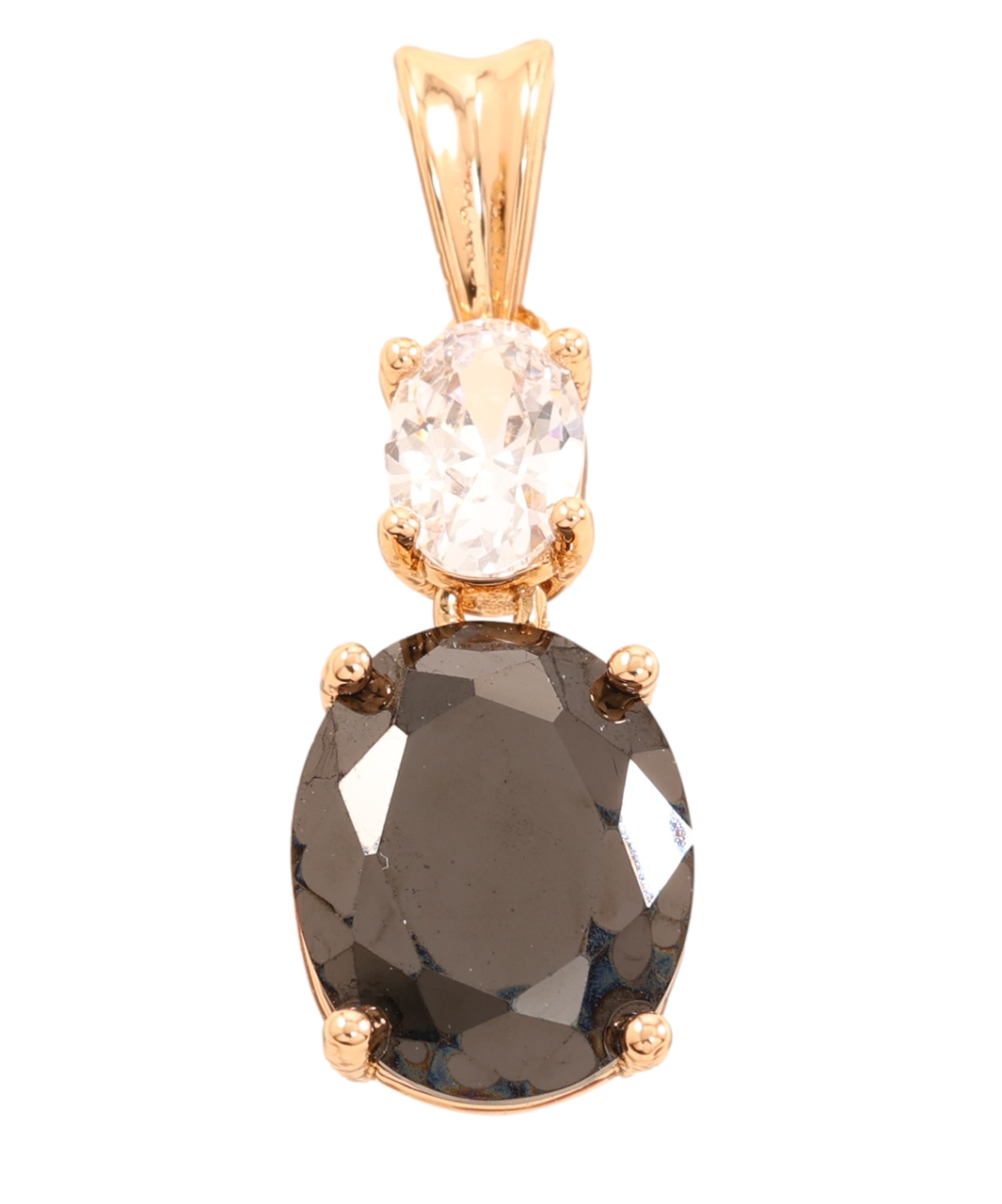 Кулон Xuping Позолота 18K "Чорний і білий фіаніти" для ланцюжка до 2мм