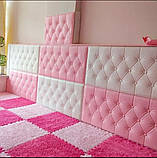 Самоклеюча Амортизуюча Потовщена 3Д панель Узголів'я «Сіра Подушка» 30*60 см. Товщина 10 мм. (приліжкова), фото 6