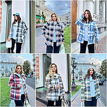 Тепла жіноча сорочка великих розмірів