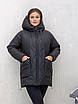 Жіночі зимові куртки великих розмірів 52-62 полин, фото 8