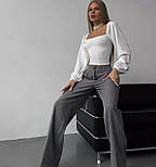 Жіночий кроп із відкритою спиною на зав'язках і рукавами ліхтариками (р.42-46) 31043358, фото 4