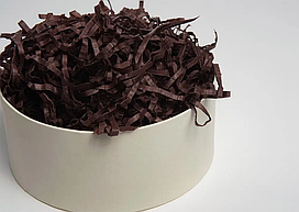 Паперовий наповнювач (стружка) шоколадного кольору (65г).