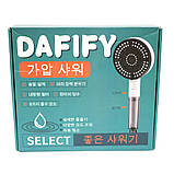 Лійка для душу Dafify зі шлангом та тримачем 6 режимів White-Black (3_05438), фото 10