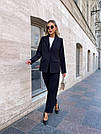 Костюм діловий жіночий ПІДЖАК ТА БРЮКИ ЧОРНИЙ 1613, фото 4