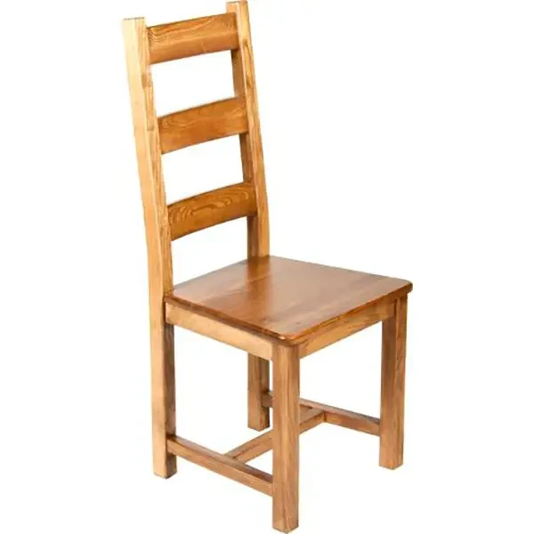 Стілець обідній дерев'яний на кухню зі спинкою та твердим сидінням стільці кухонні обідні з дерева для кухні вітальні дому Леддер