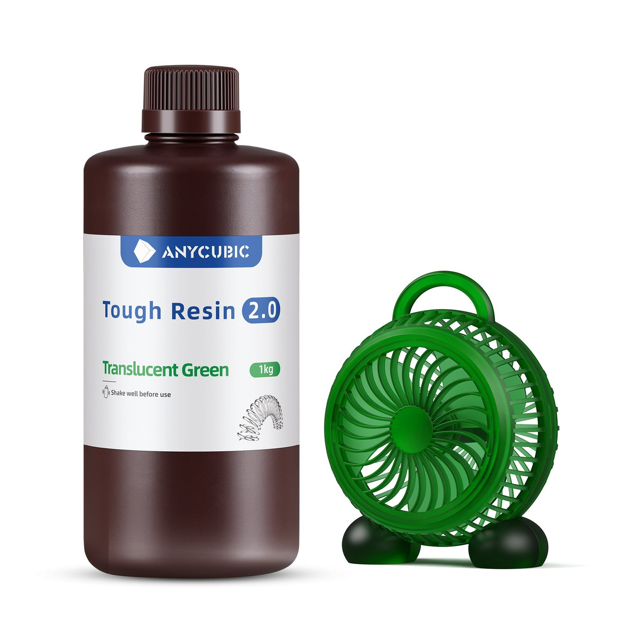 Фотополімерна смола Anycubic Tough Resin 2.0 Translucent Green (Полупрозорий зелений)