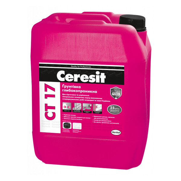 Ґрунтовка CERESIT CT 17 глибокопроникна, 10 л