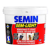 Шпаклівка SEMIN SEM-LIGHT ремонтна надлегка безусадна (екстрабіла), 5 л