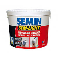 Шпаклівка SEMIN SEM-LIGHT ремонтна надлегка безпосадкова (екстрабіла), 1 л