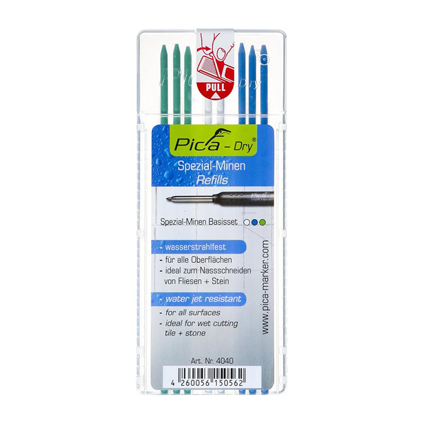 Змінні грифелі PICA Dry водостійкі Water resistant, кольорові (8 шт.)