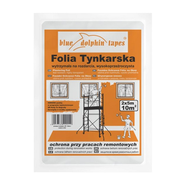 Плівка Blue Dolphin PLASTERING FOIL міцна для ремонтних робіт, прозора 2 м*5м
