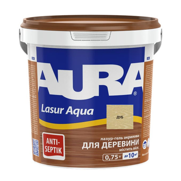Засіб AURA Lasur Aqua (дуб), 0,75 л