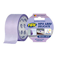 Стрічка малярська HPX 4800 для делікатних поверхонь, 50 мм*25 м (фіолетова)