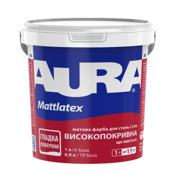 Фарба AURA Mattlatex латексна для стель та стін (матова), 1 л