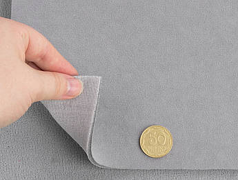 Автовелюр стельовий (димчастий сірий) Micro S34, на поролоні 3 мм з сіткою шир. 1.70 м (Туреччина)