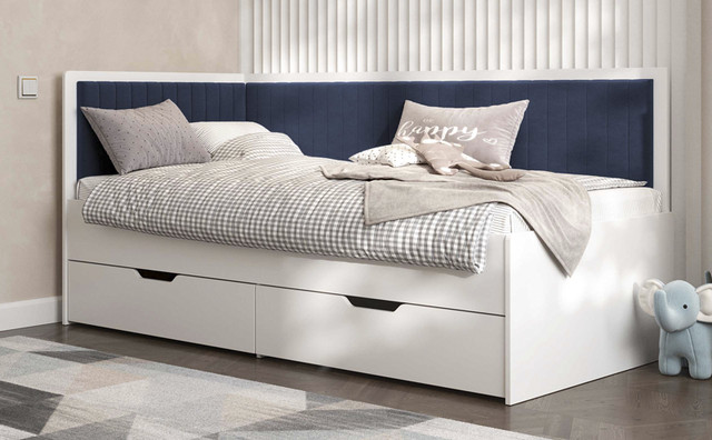 Ліжко Бруклін, односпальне ліжко з шухлядою Brooklyn на ламелях комплект