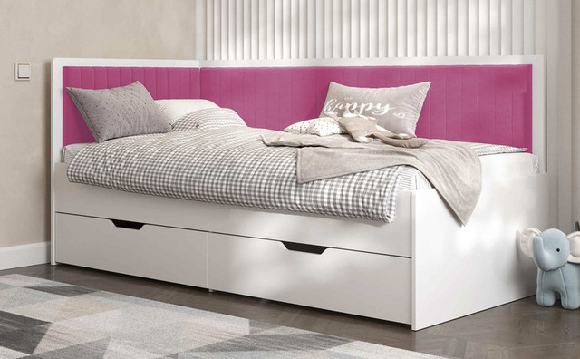 Ліжко Бруклін, односпальне ліжко з шухлядою Brooklyn на ламелях комплект