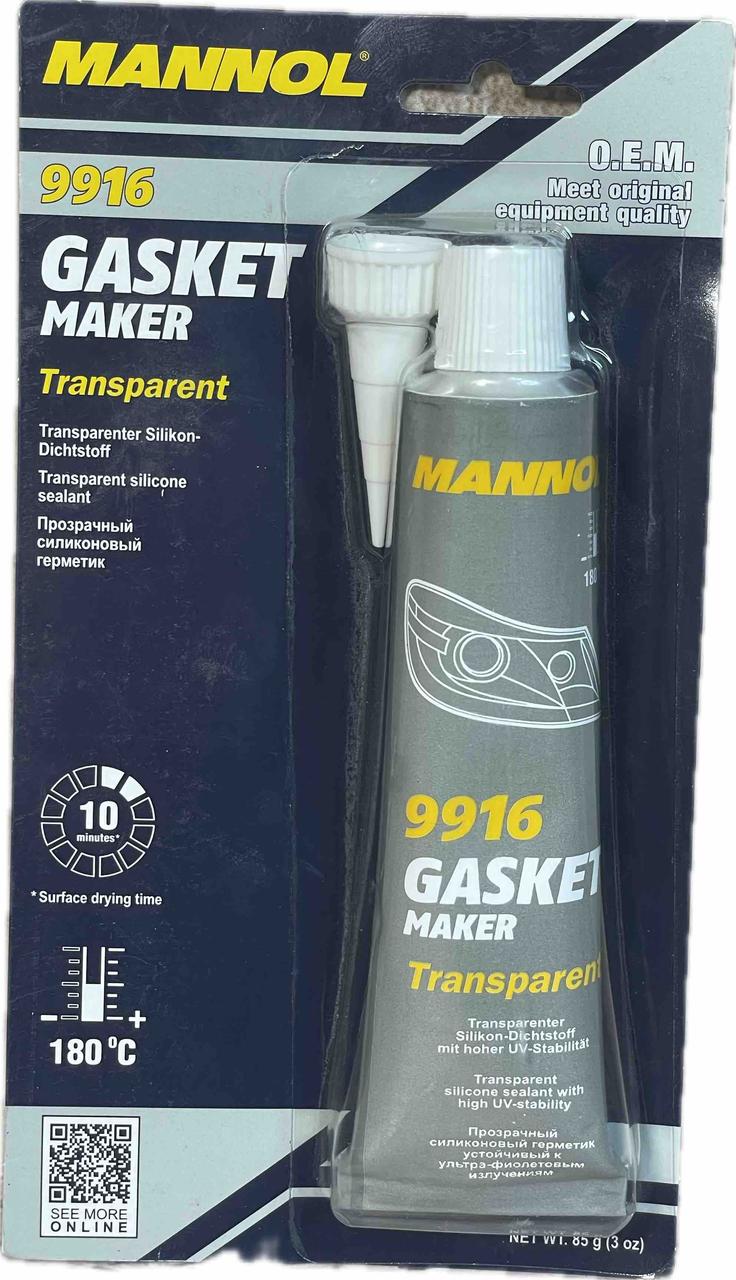 Прозорий силіконовий герметик Mannol 9916 Gasket Maker Transparent