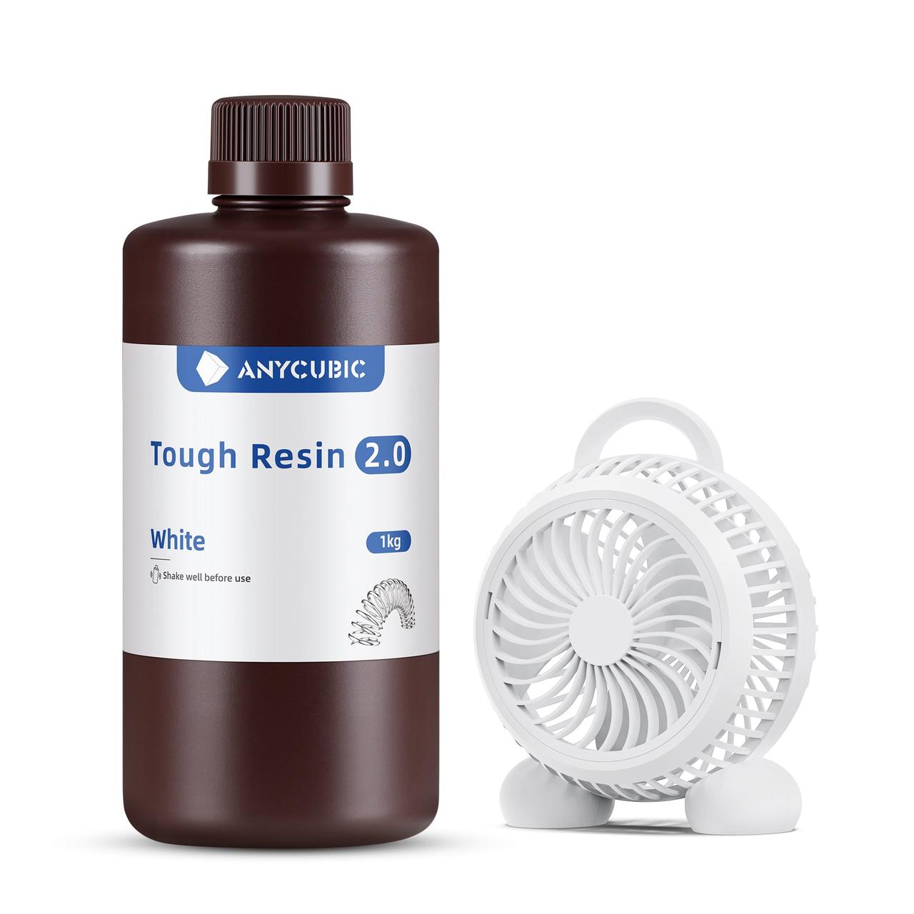 Фотополімерна смола Anycubic Tough Resin 2.0 White (Білий), 1kg