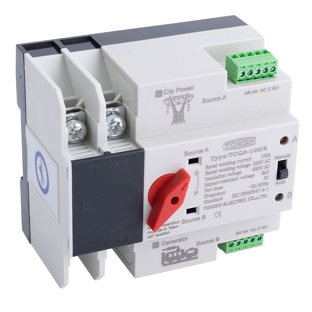 Автомат введення резерву TOMZN ATS 2P 230V 100A, фото 1