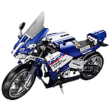 Конструктор дитячий спортивний спортивний гоночний Мотоцикл, синій на 446 деталей, фото 2
