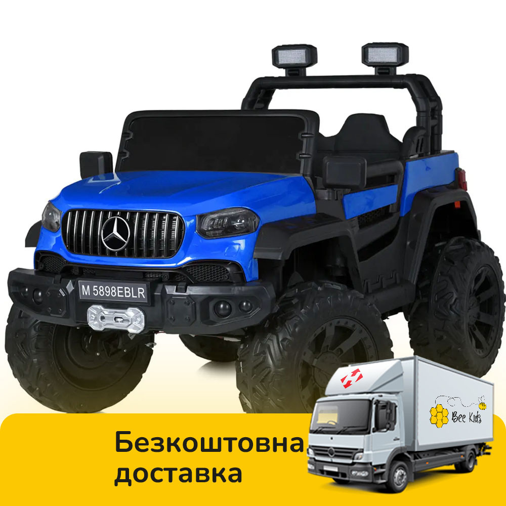Електромобіль джип дитячий Mercedes-Benz (пульт 2,4G, 4 мотори 25W, акумулятор. 12V12AH, світло, MP3) M 5898EBLR-4, фото 1