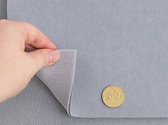 Високоякісний автовелюр (Туреччина, сірий з синім відтінком - Micro S35), на поролоні і сітці, тягучий.