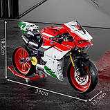 Конструктор мотоцикл дитячий спортивний спортивний гоночний, на 803 деталі, фото 6