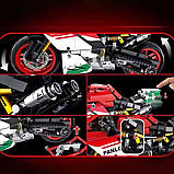Конструктор мотоцикл дитячий спортивний спортивний гоночний, на 803 деталі, фото 7