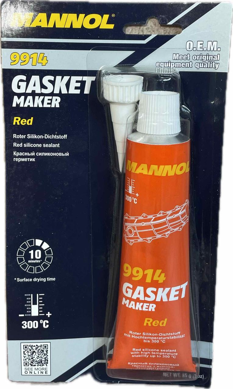 Червоний силіконовий герметик Mannol 9914 Gasket Maker Red 85g