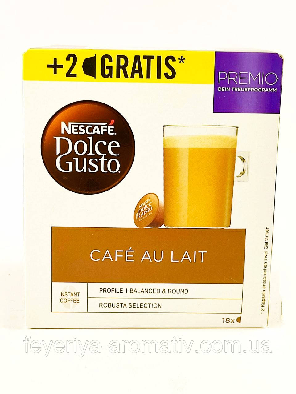 Кава в капсулах Nescafe Dolce Gusto Cafe Au Lait 18 шт