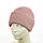 Шапка-біні "Мішель" пудра, фото 3