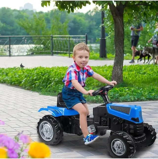 Дитячий педальний веломобіль трактор Pilsan 07-324 Синій, фото 1