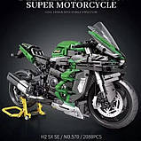 Конструктор мотоцикл дитячий спортивний гоночний, на 2088 деталей, фото 5