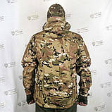 Тактична вітрозахисна водозахисна чоловіча куртка Softshell Shark Skin MultiCam, фото 6