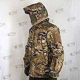Тактична вітрозахисна водозахисна чоловіча куртка Softshell Shark Skin MultiCam, фото 7