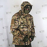 Тактична вітрозахисна водозахисна чоловіча куртка Softshell Shark Skin MultiCam, фото 11