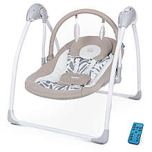 Гойдалка El Camino Airy ME 1047L Beige Leaves (таймер гойдання 15-30-60 хвилин, 5 швидкостей заколисування)