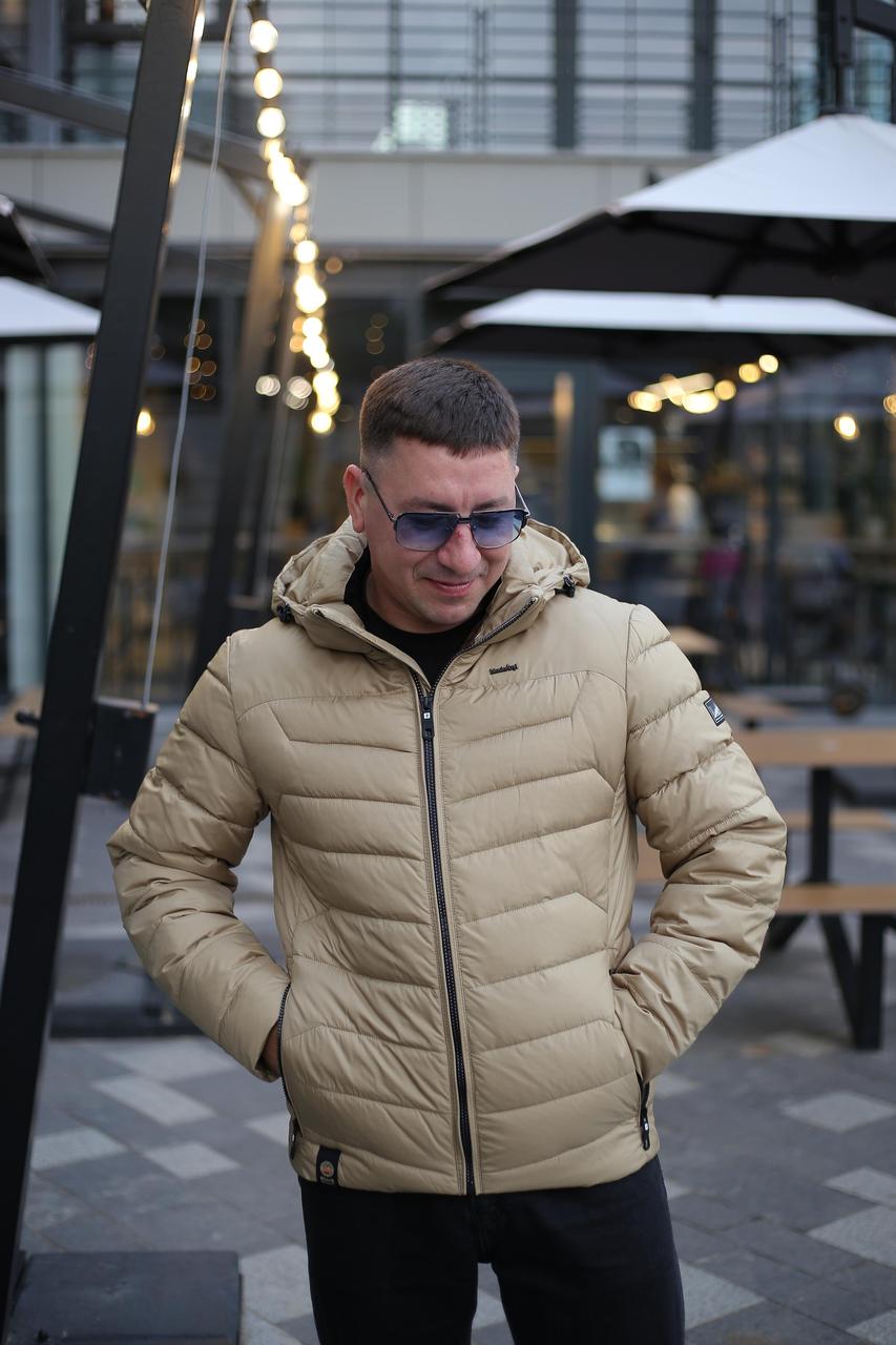 Чоловіча куртка Євро-зима Black Vinyl С24-2510CQ із утеплювачем БіоПух, фото 1