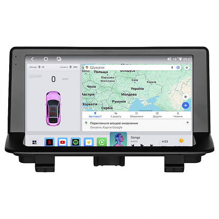 Штатна магнітола Lesko для Audi RS Q3 I (8U) Рестайлінг 2015-2018г 9" 4/64 QLED CarPlay 4G WiFi GPS 360 Prime, фото 1