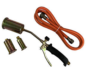 Комплект газового пальника 400 мм + 3 змінних сопла + шланг 1,5 м - нагрівання, паяння, випалення