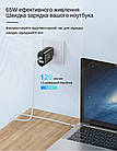 Зарядний пристрій XON PowerCharge 65W (PD33) USB Type-C (PCWB065033A1С1B 6051) Чорний, фото 10