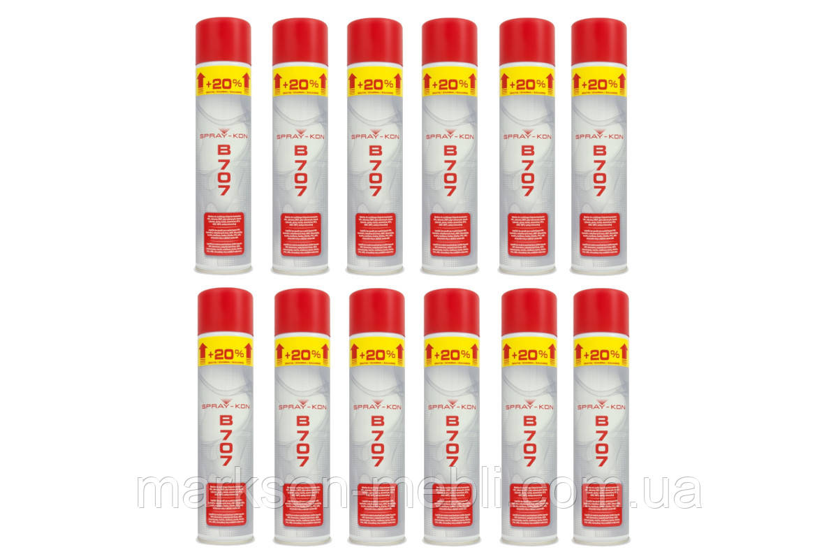 Клей контактний SPRAY-KON B707 спрей, аерозоль 600мл х 12 шт Spray Kon